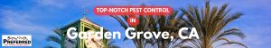 Garden Grove promotional banner with clock tower