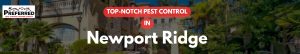 Pest control banner over residential house