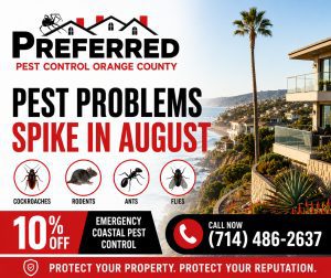 Pest control advertisement for Orange County.