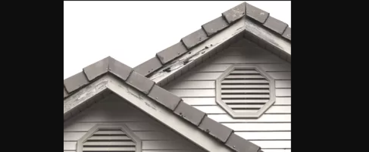 Two gabled roofs with octagonal vents