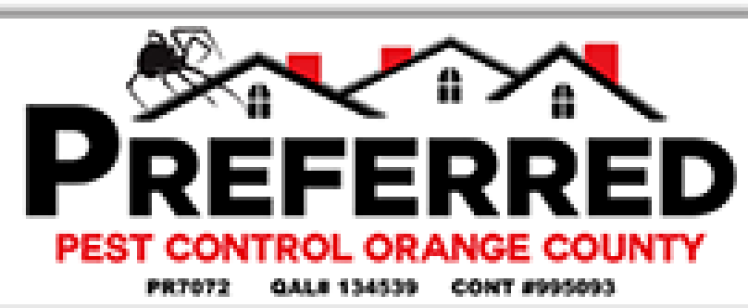 Preferred Pest Control logo with houses and spider